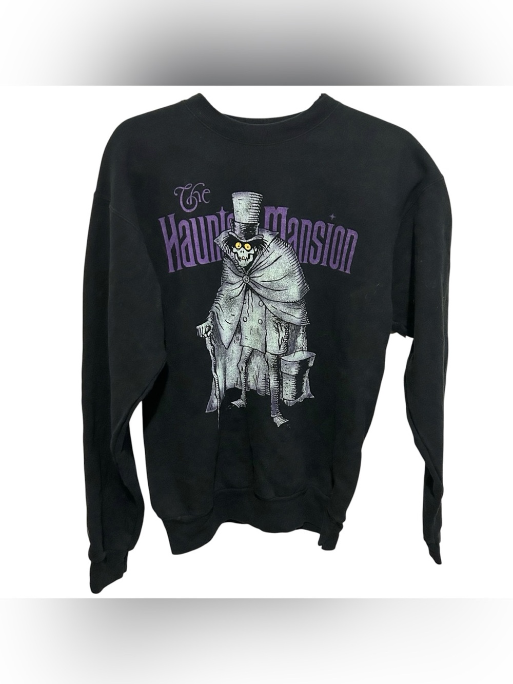 Disney Parks The Haunted Mansion Hatbox Ghost Pullover Crewneck Sweatshirt Small